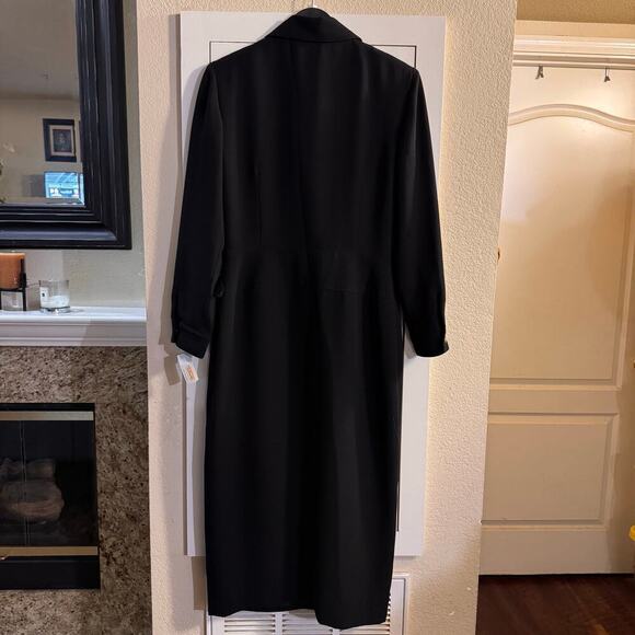 NWT Vintage Talbots Faux Wrap Sheath Dress Crepe Classic Career Business Size 10 - Picture 2 of 7